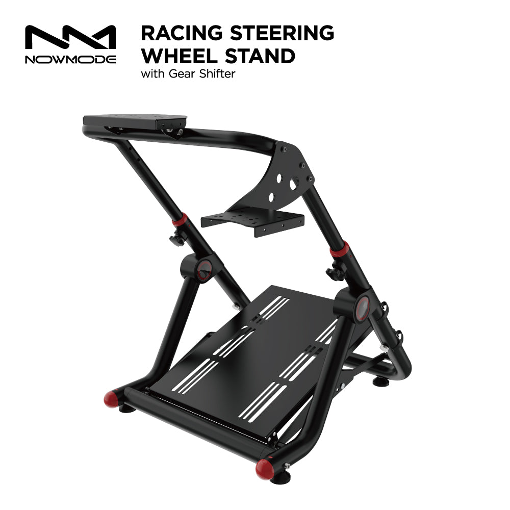 ★送料無料★【レーシングホイールスタンド / NOWMODE / LRS06-BS03-BK】スタンド チェア ハンドル ペダル シフター ハンコン ギア ブレーキ ステアリング