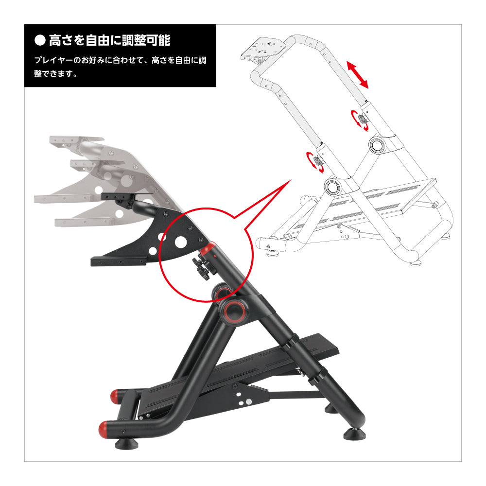 ★送料無料★【レーシングホイールスタンド / NOWMODE / LRS06-BS03-BK】スタンド チェア ハンドル ペダル シフター ハンコン ギア ブレーキ ステアリング
