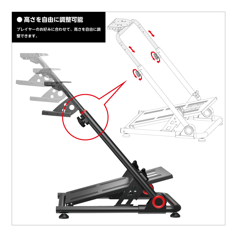 ★送料無料★【レーシングホイールスタンド / NOWMODE / LRS10-BS02-BK】スタンド チェア ハンドル ペダル シフター ハンコン ギア ブレーキ ステアリング