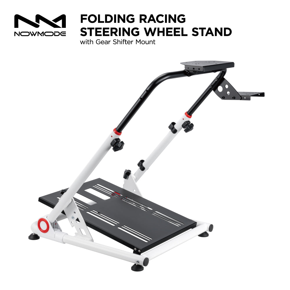 ★送料無料★【レーシングホイールスタンド / NOWMODE / LRS10-BS02-WH】スタンド チェア ハンドル ペダル シフター ハンコン ギア ブレーキ ステアリング