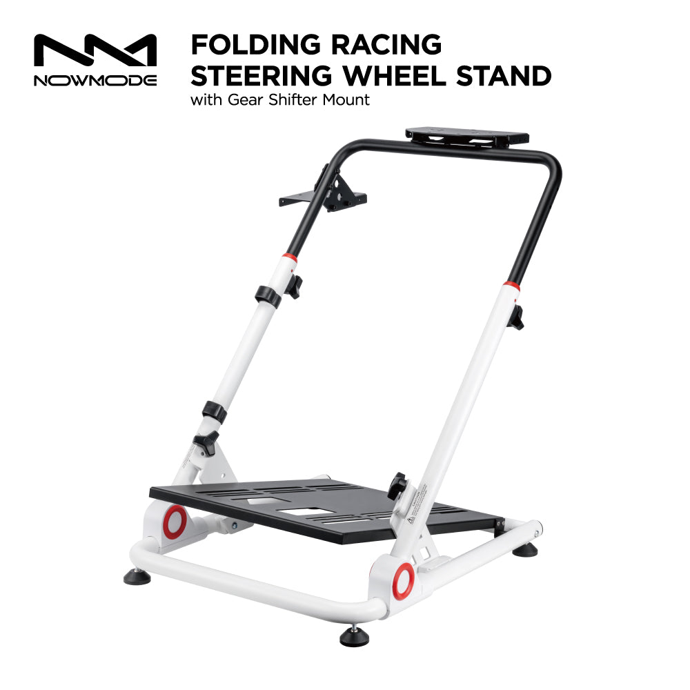 ★送料無料★【レーシングホイールスタンド / NOWMODE / LRS10-BS02-WH】スタンド チェア ハンドル ペダル シフター ハンコン ギア ブレーキ ステアリング