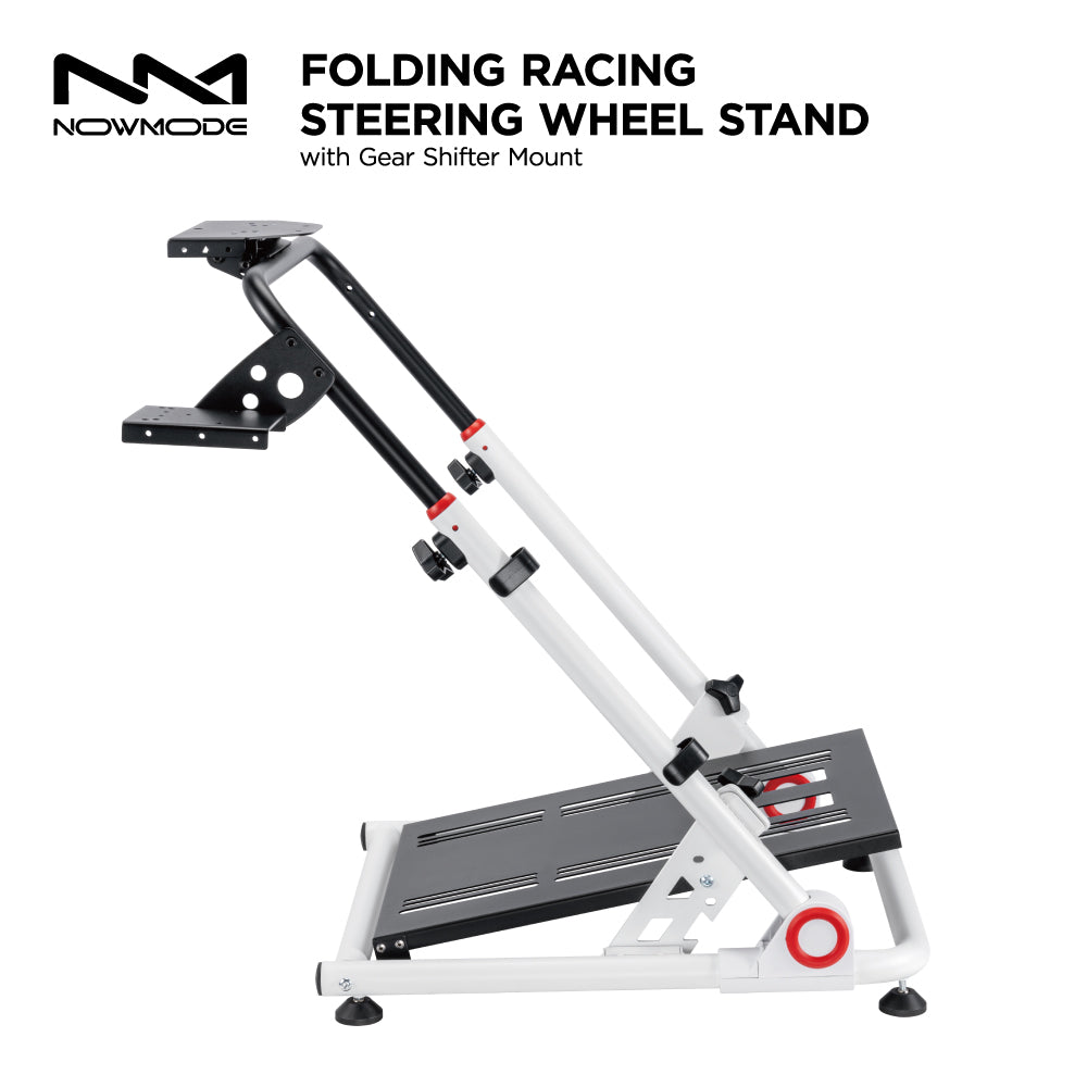 ★送料無料★【レーシングホイールスタンド / NOWMODE / LRS10-BS02-WH】スタンド チェア ハンドル ペダル シフター ハンコン ギア ブレーキ ステアリング