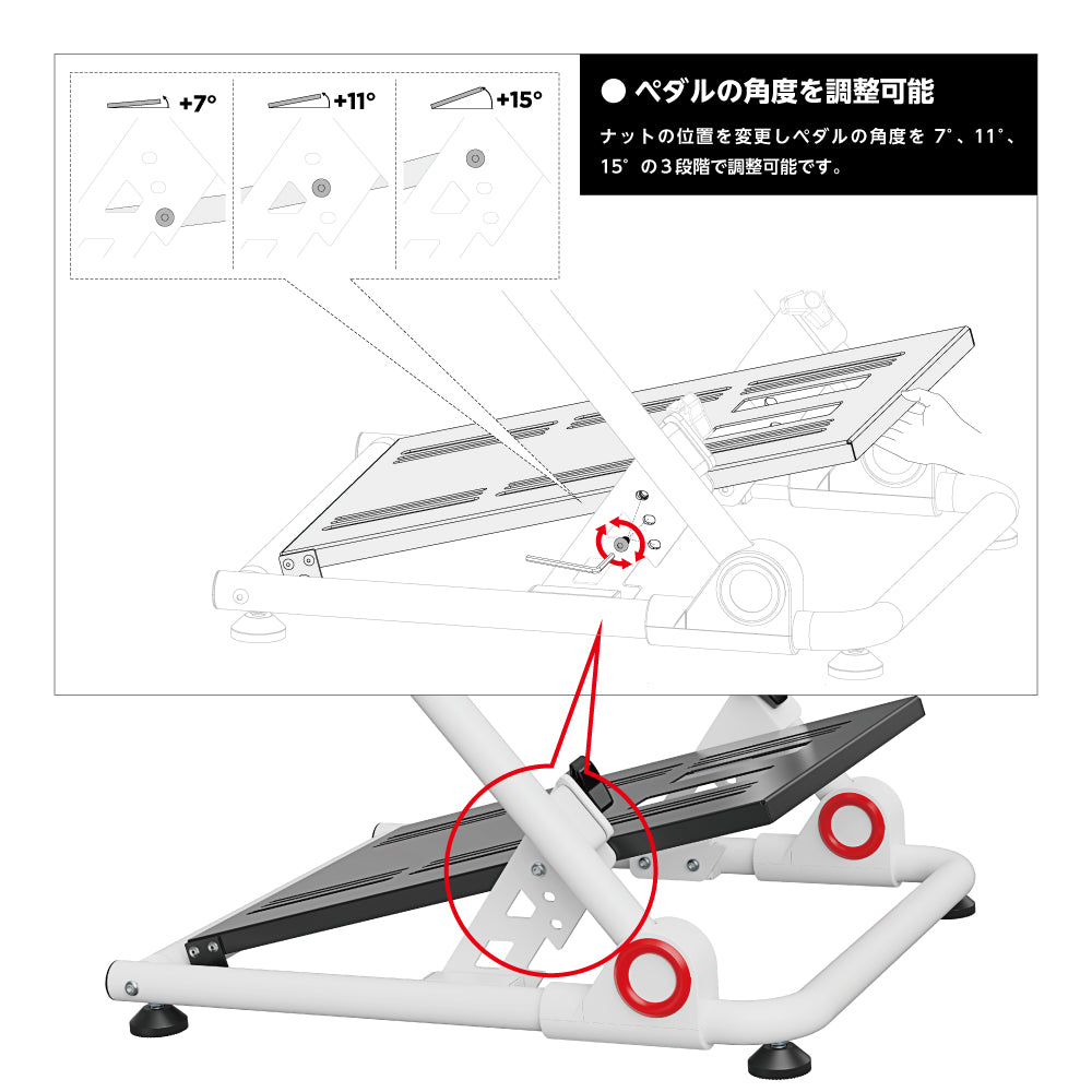 ★送料無料★【レーシングホイールスタンド / NOWMODE / LRS10-BS02-WH】スタンド チェア ハンドル ペダル シフター ハンコン ギア ブレーキ ステアリング