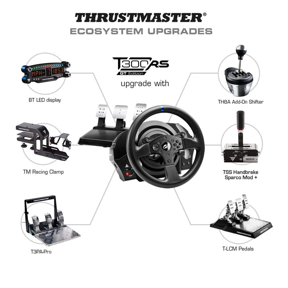 ★送料無料★【ゲームコントローラー / Thrustmaster / T300RS GT Edition Racing】ハンドルコントローラー ステアリングコントローラー フォースフィードバック PS5 PS4 PS3 PC 対応 輸入品 1年保証