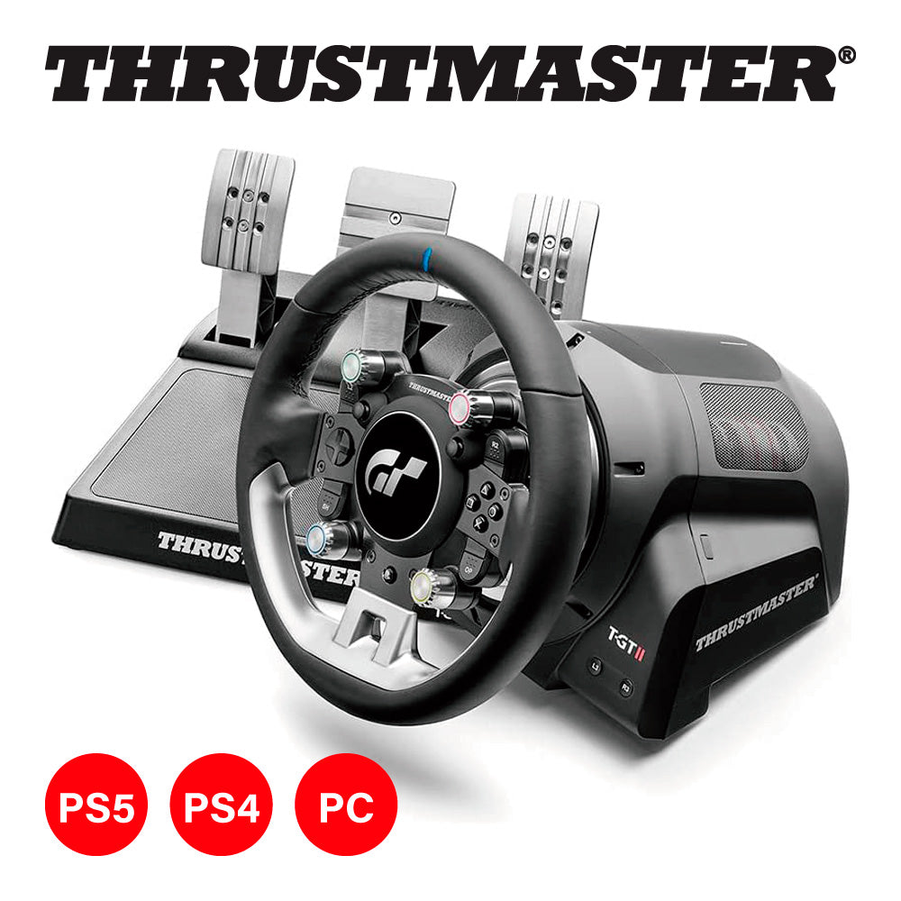 ★送料無料★【ゲームコントローラー / Thrustmaster / T-GT II】ハンドルコントローラー&ペダルセット レーシングゲーム グランツーリスモ GT 公式 ライセンス PS5 PS4 PC対応  輸入品 1年保証