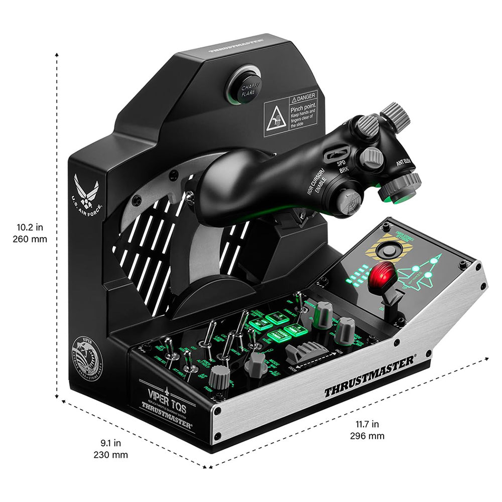 ★送料無料★【ゲームコントローラー / Thrustmaster / Viper TQS Mission Pack】フライトシミュレーター コックピット ジョイスティック パイロット 戦闘機 コンバット ミリタリー PC対応 1年保証 輸入品